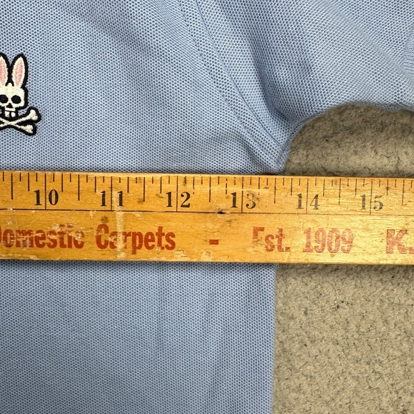 Psycho Bunny Boys Porthill Polo Shirt 2XS‎ Blue Rugby 100% Pima Cotton Youth NEW - Picture 8 of 10